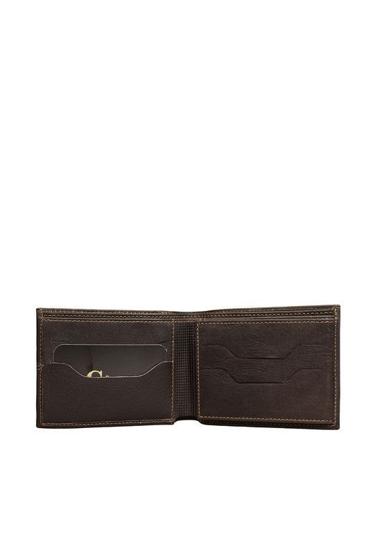 Billetera Hombre  Kyle Craftmen 100% Cuero Natural  Cafe -2