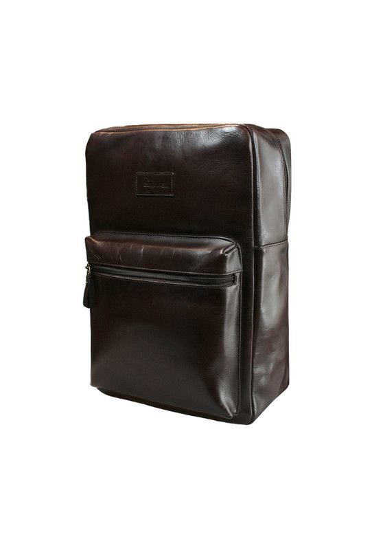 Mochila notebook  café  16"  100% cuero natural  Glasgow Craftmen -0