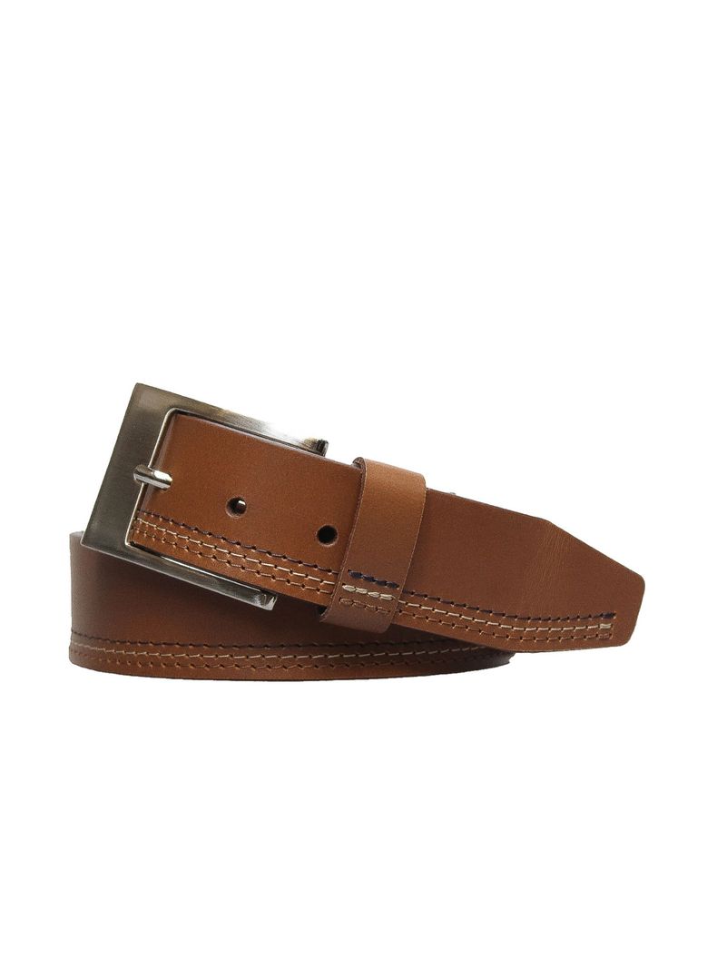 Cinturon Giovanni  Hombre Craftmen  100% cuero genuino  Brandy-0