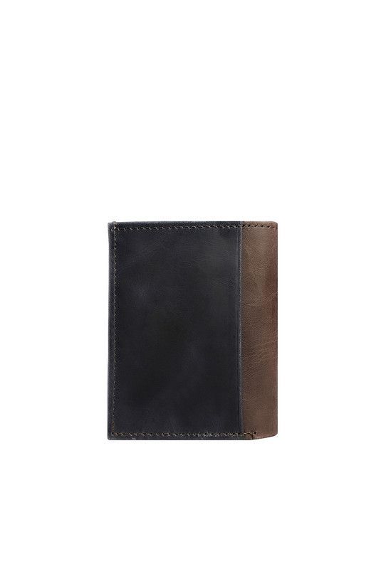 Tarjetero Hombre Craftmen 100% Cuero Genuino negro-café-1