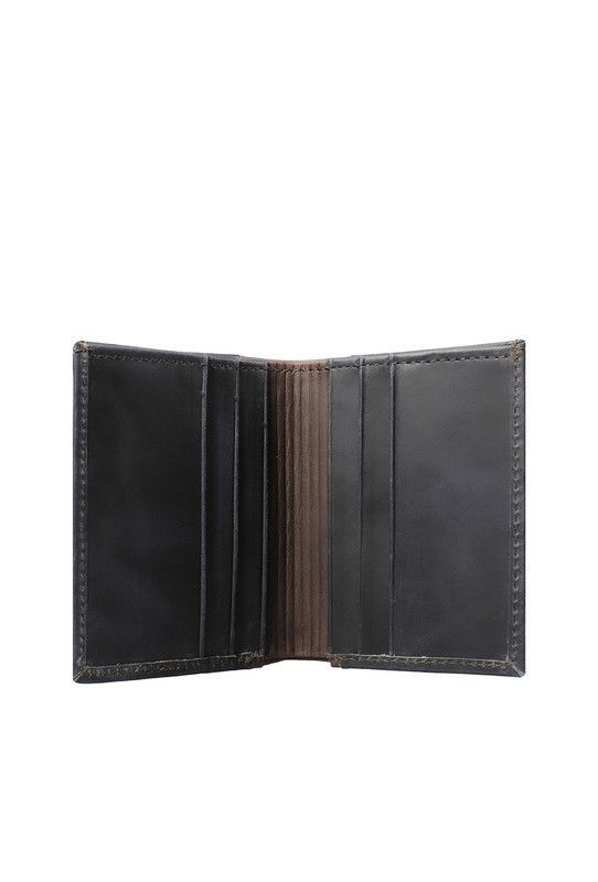 Tarjetero Hombre Craftmen 100% Cuero Genuino negro-café-2
