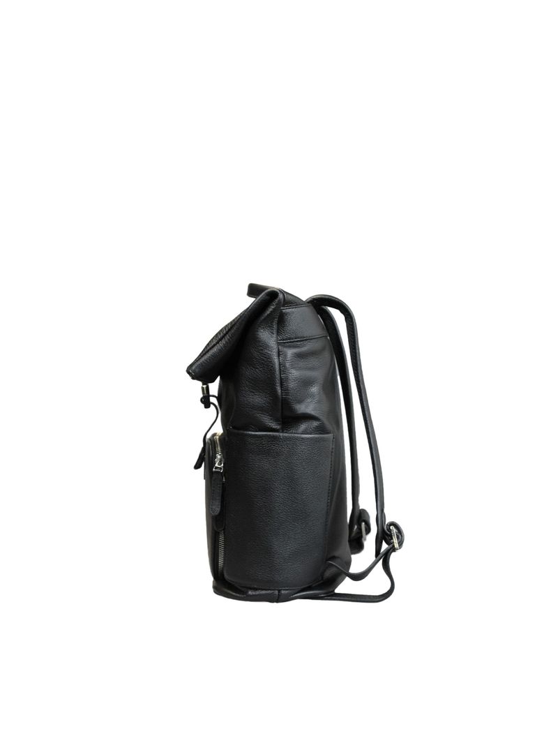 Mochila  Belfast negro  Craftmen 100% cuero genuino  16"-4
