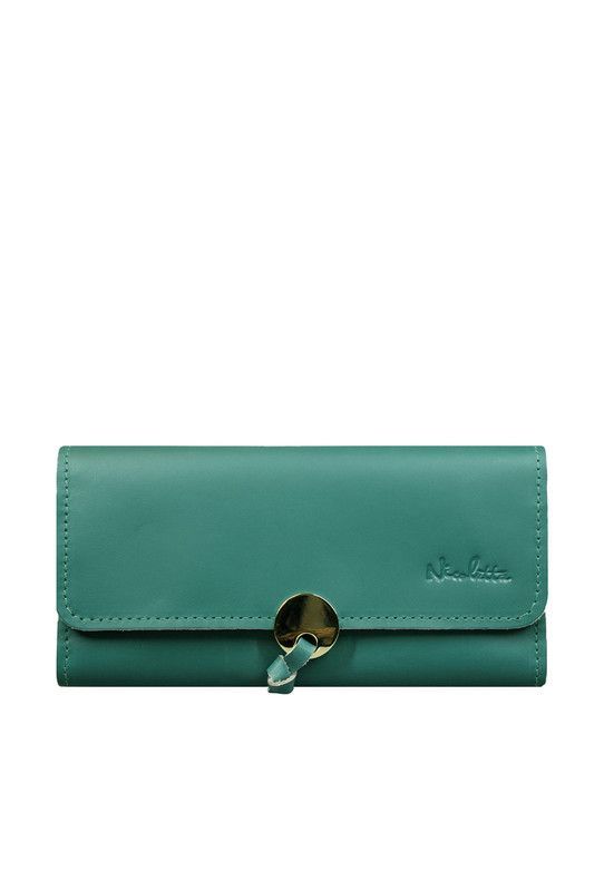 Billetera Mujer Nix Nicoletta 100% Cuero Genuino Verde -0