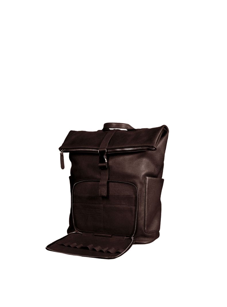 Mochila Belfast   cafe Craftmen 100% cuero genuino  16"-2