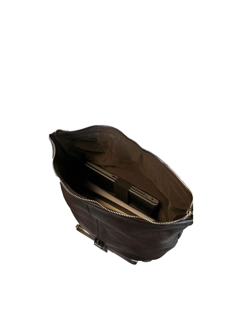 Mochila Belfast   cafe Craftmen 100% cuero genuino  16"-4