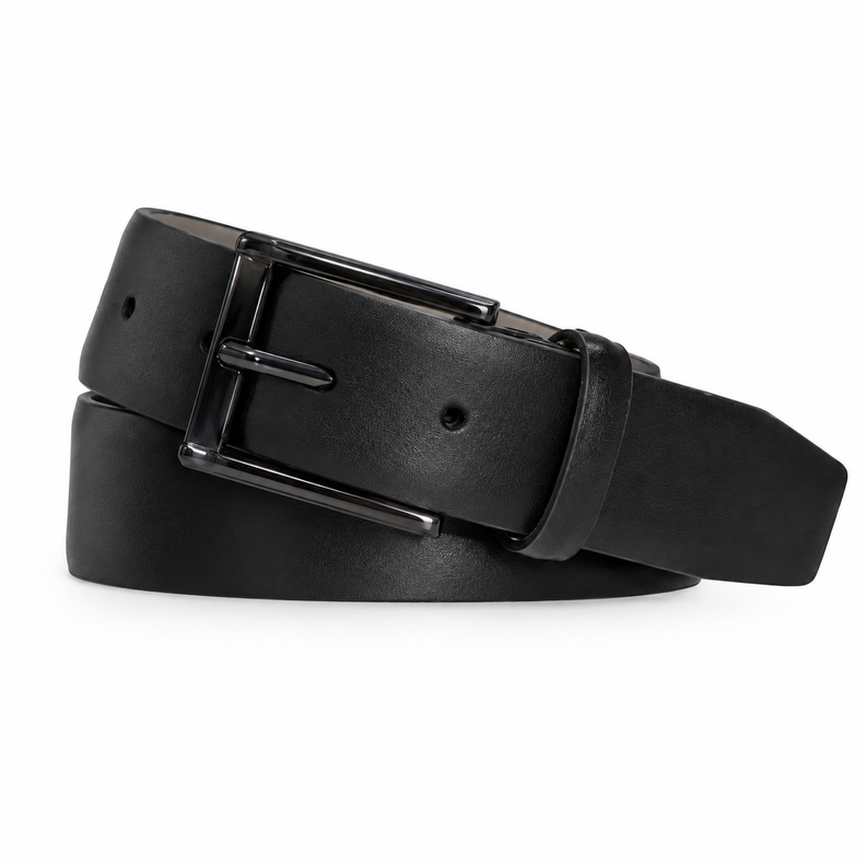 Cinturón Reversible de cuero genuino Toscano Negro-Café