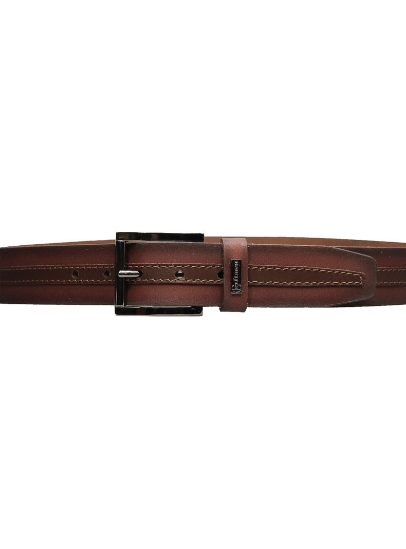 Cinturon Wood   Hombre Craftmen  100% cuero genuino  burdeo-1