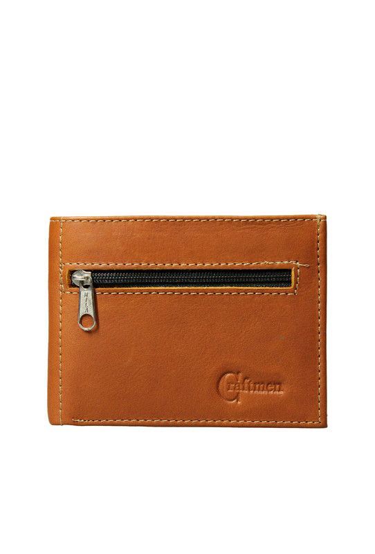 Billetera Hombre Craftmen 100% Cuero Natural  Cafe Claro  -0