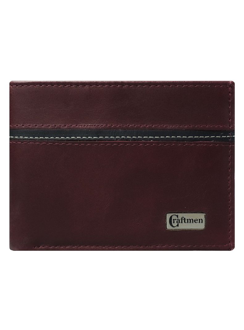 Billetera 100% cuero natural genuino, Tinto Oscuro-0