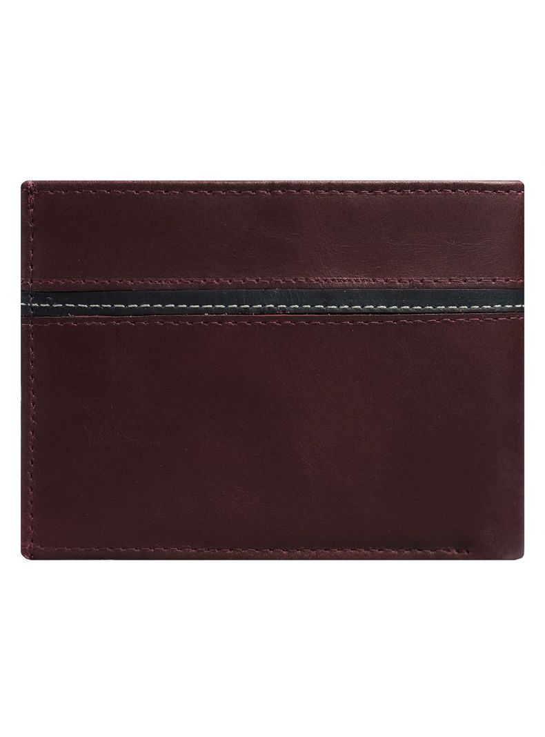 Billetera 100% cuero natural genuino, Tinto Oscuro-1