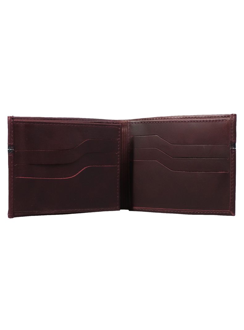 Billetera 100% cuero natural genuino, Tinto Oscuro-2