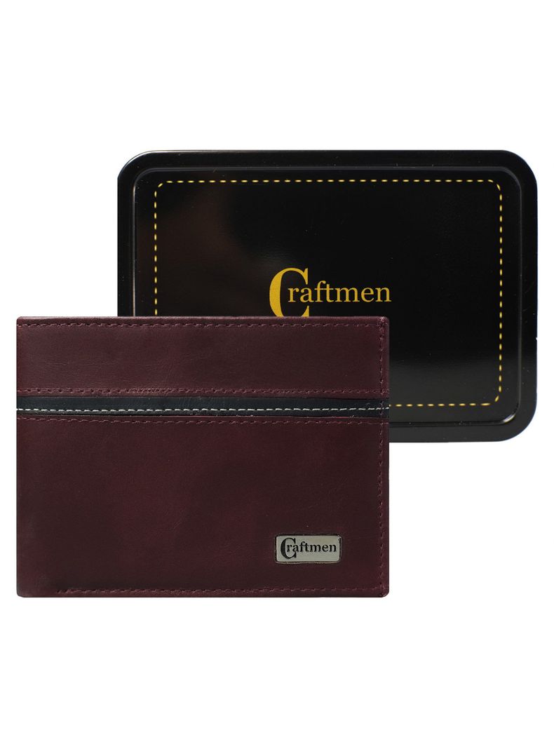Billetera 100% cuero natural genuino, Tinto Oscuro-3