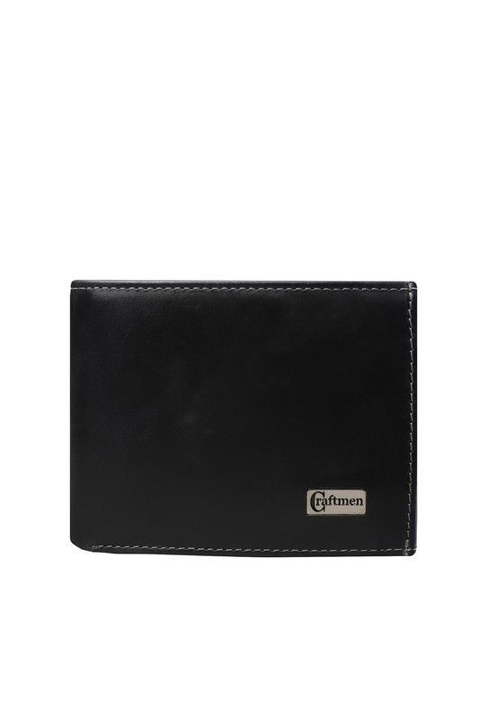 Billetera 100% cuero natural negro Cambridge Craftmen