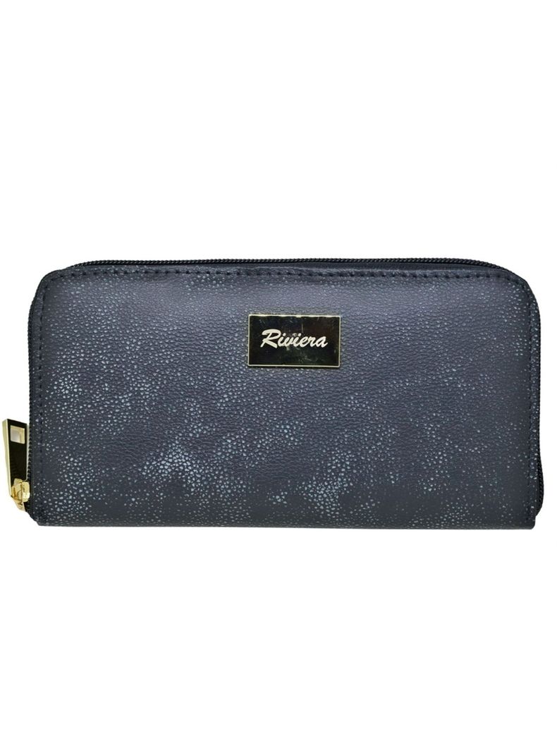 Billetera Mujer  100% Cuero Natural Genuino Negro.-0