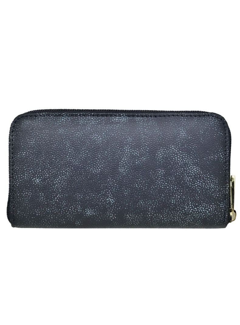 Billetera Mujer  100% Cuero Natural Genuino Negro.-1