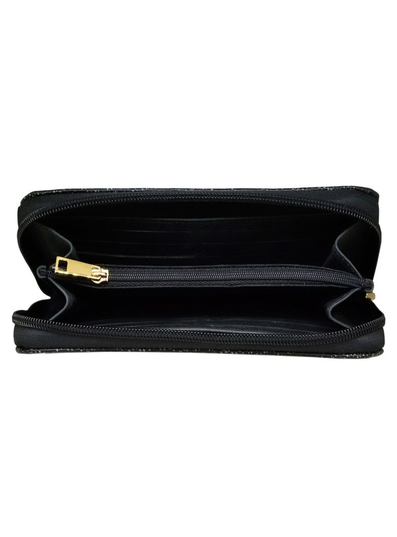 Billetera Mujer  100% Cuero Natural Genuino Negro.-2