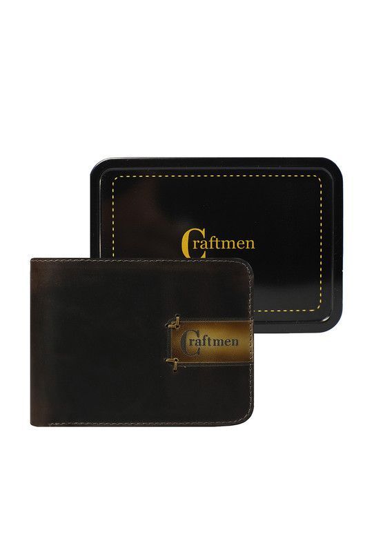 Billetera Hombre Craftmen 100% Cuero natural  Café  -3