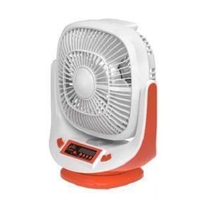 Ventilador Recargable Solar / Linterna / Radio / Bluetooh-5