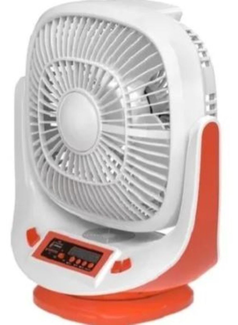 Ventilador Recargable Solar / Linterna / Radio / Bluetooh-0