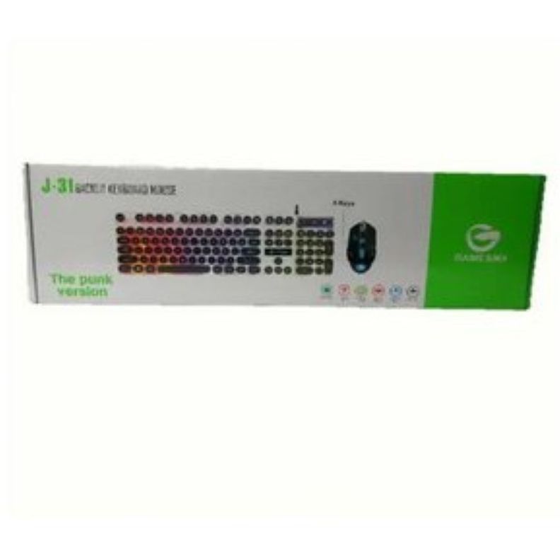 Teclado + Mouse Gamer Con Luz Negro-4