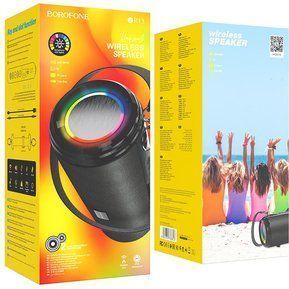 Parlante Altavoz inalámbrico Borofone Br13 Bluetooth y Luz Led Negro-5