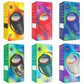 Parlante Altavoz inalámbrico Borofone Br13 Bluetooth y Luz Led Negro-4