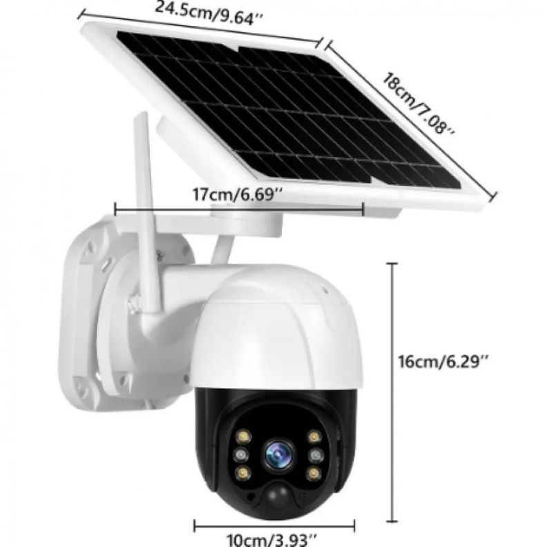 Camara Ip Solar Seguridad Wifi Exterior Hd 1080p Nocturna-4