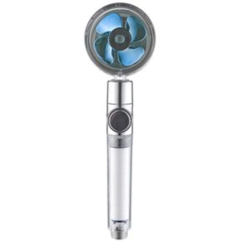 Eco Ducha Cabezal Ducha Telefono Turbina Aumenta Presion Azul -1