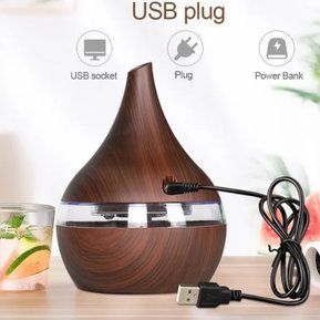 Humidificador Difusor Usb Aromaterapia Ultrasonico Marron-2