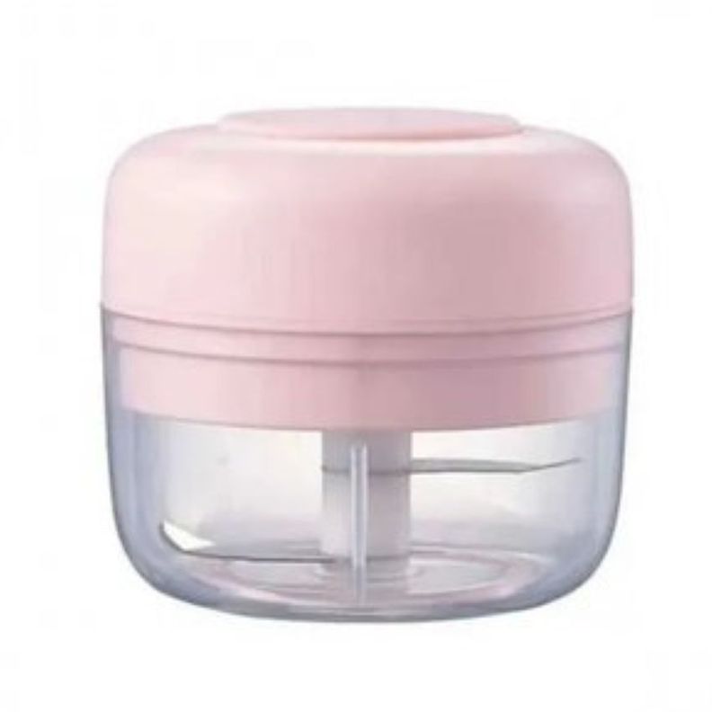 Picador De Ajo Verduras Electrico Recargable Rosado-0