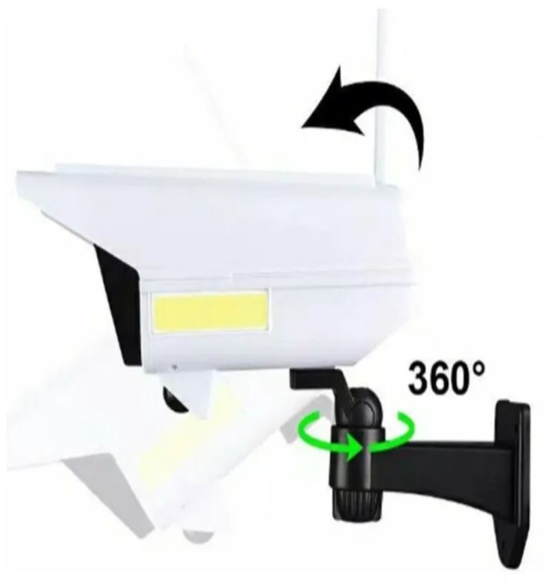 Lampara Foco Solar Camara Falsa Seguridad 77 Con Sensor Movimiento-1