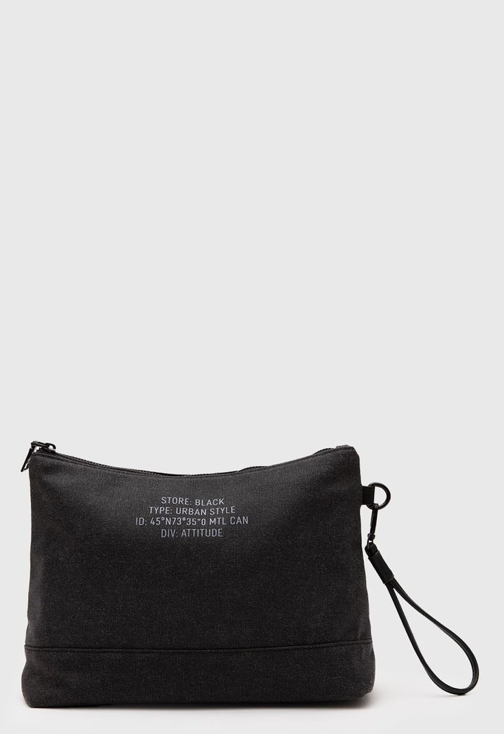 Neceser Waxed Canvas Black Black Bubba Negro