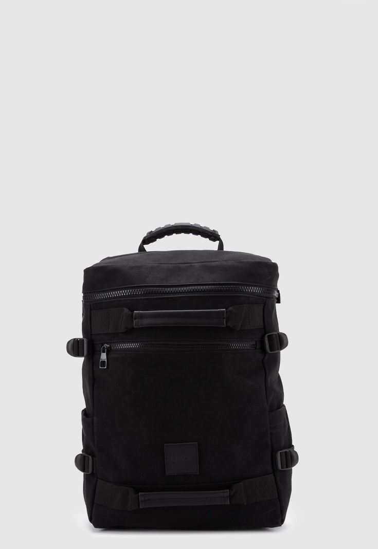 Mochila Austin Straps Black Black Bubba Negro