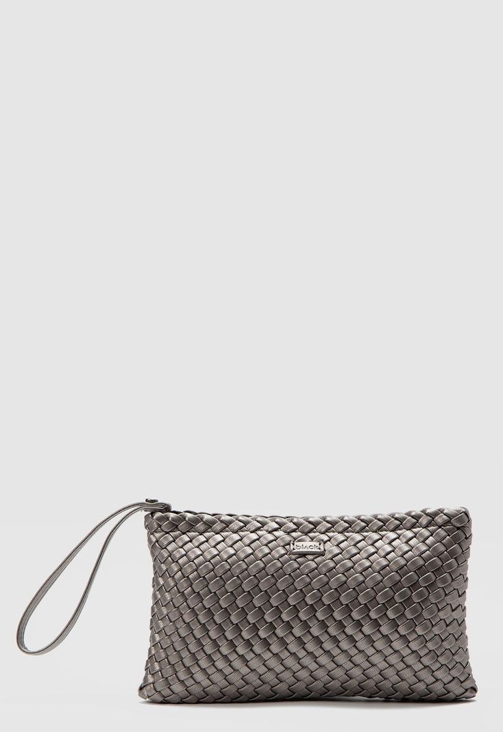 Cartera Clutch Viena Silver Black Bubba Plata