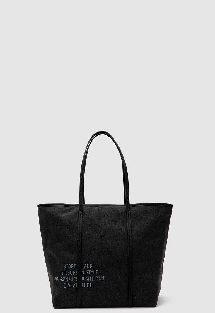 Cartera Tote Waxed Canvas Black Black Bubba Negro
