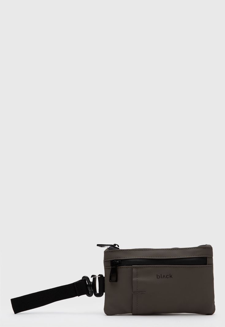 Travel Pouch Slim Sage Gray Black Bubba Gris
