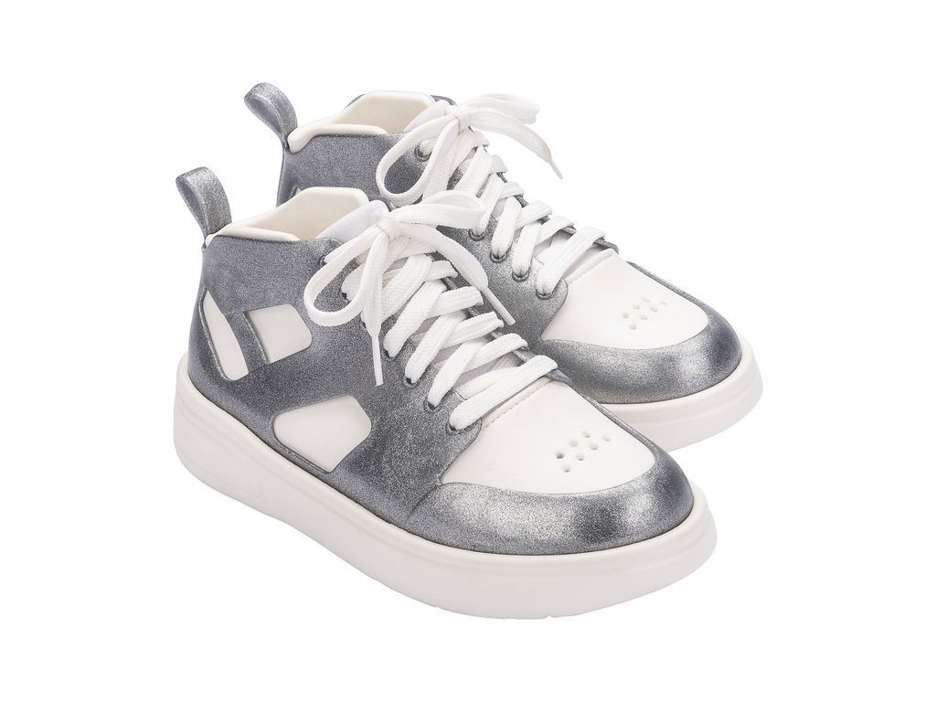 Zapatilla Player Sneaker Blanco/Plata Melissa-1