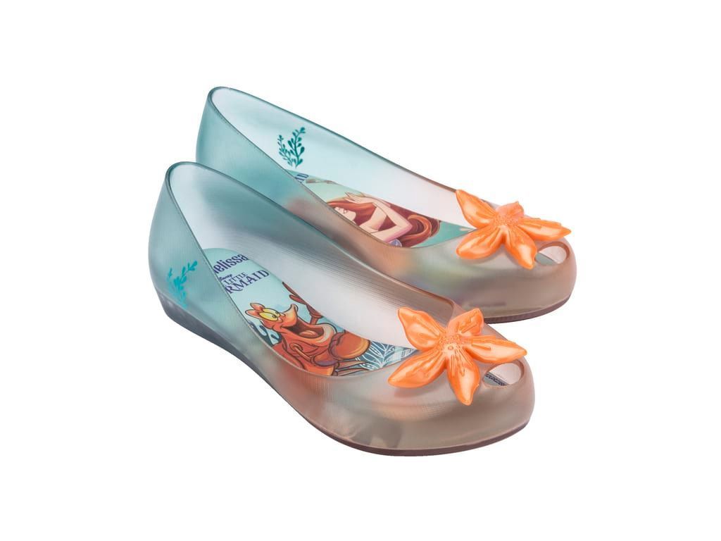 Ballerina Mini Melissa Ultragirl + Little Mermaid II Inf Vidro/Naranja/Verde-0