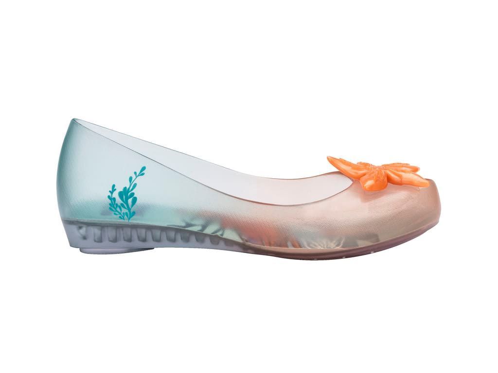 Ballerina Mini Melissa Ultragirl + Little Mermaid II Inf Vidro/Naranja/Verde-1