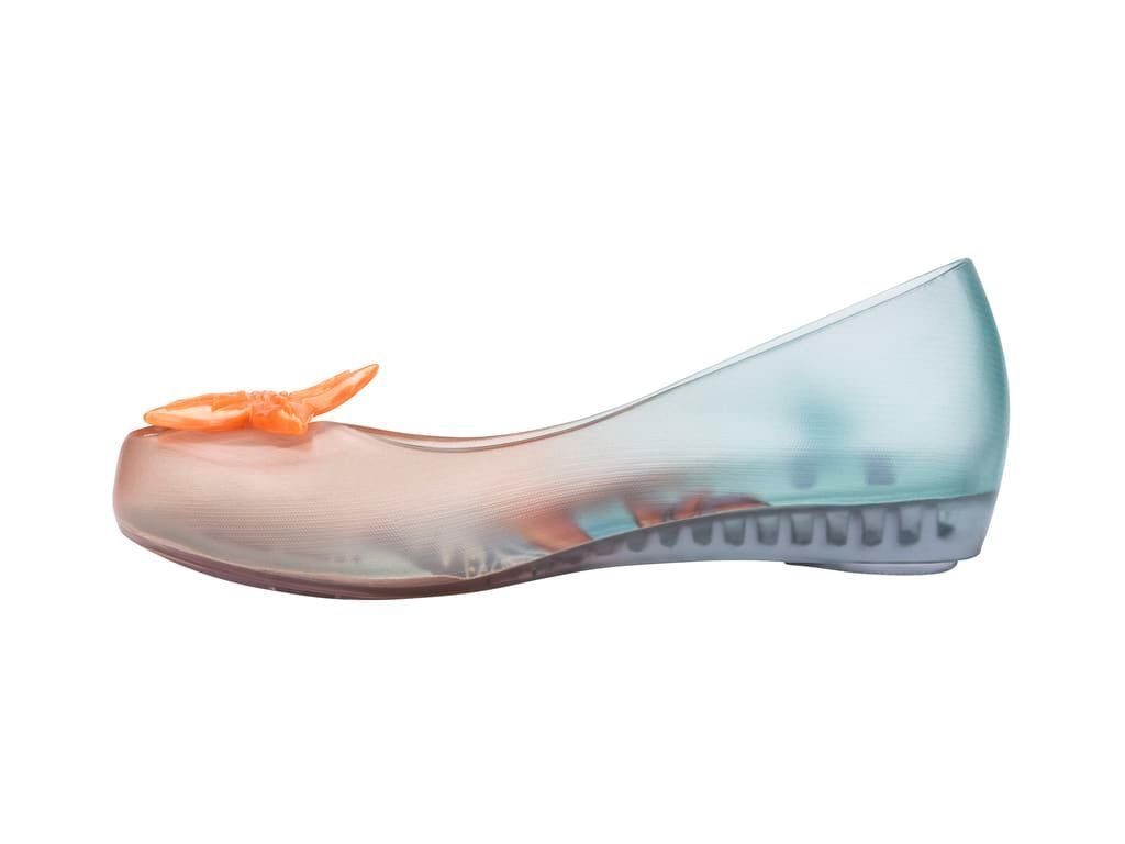 Ballerina Mini Melissa Ultragirl + Little Mermaid II Inf Vidro/Naranja/Verde-2