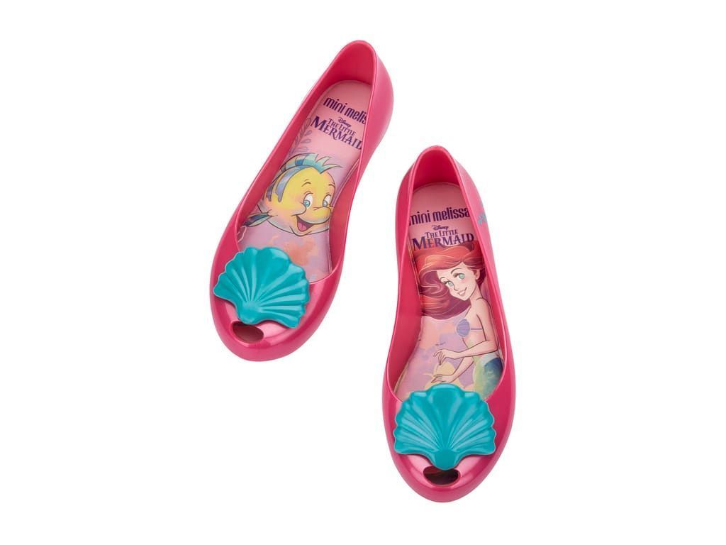 Ballerina Mini Melissa Ultragirl + Little Mermaid II Inf Rosa/Azul-4
