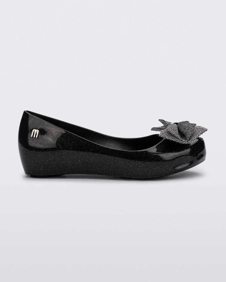 Ballerina Mini Melissa Ultragirl Sweet XII Inf Negro Glitter-1
