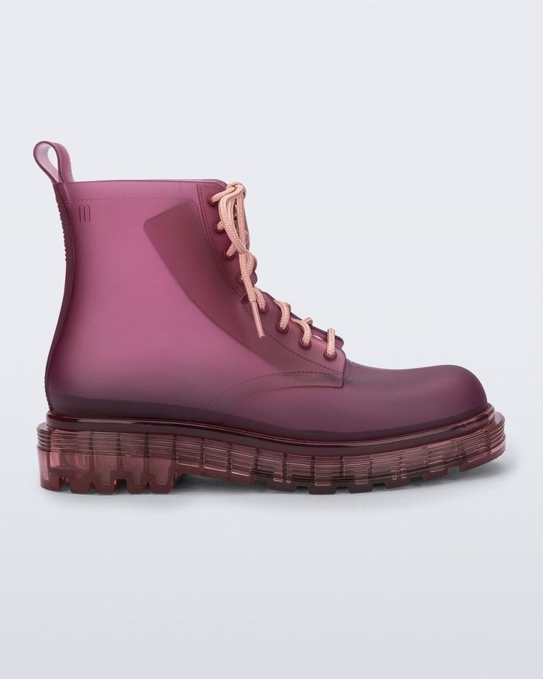 Botin Melissa Coturno Rosa/Rojo Transparente-0