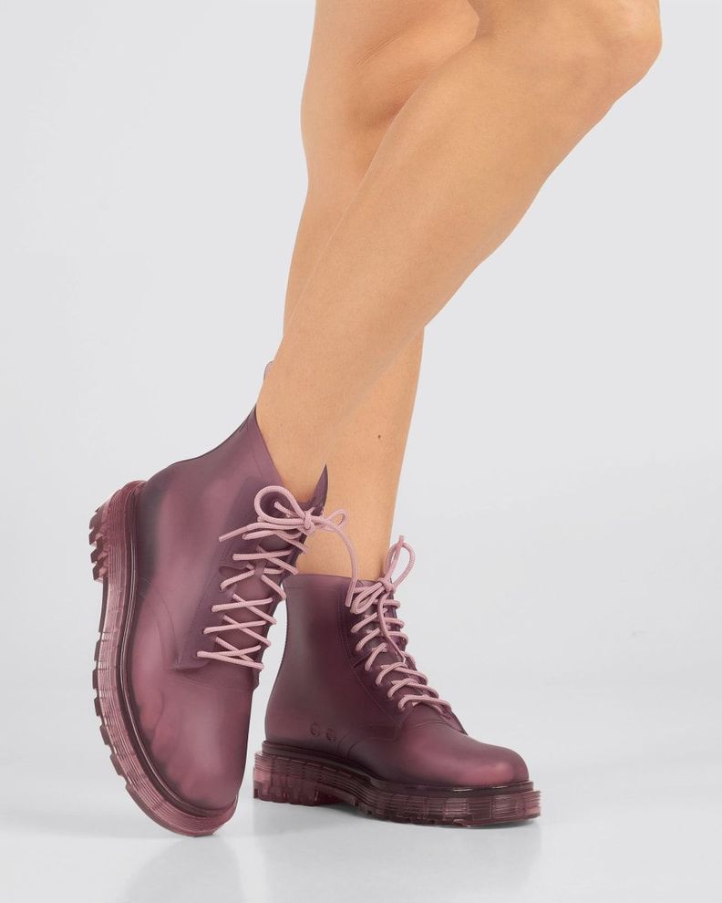 Botin Melissa Coturno Rosa/Rojo Transparente-1