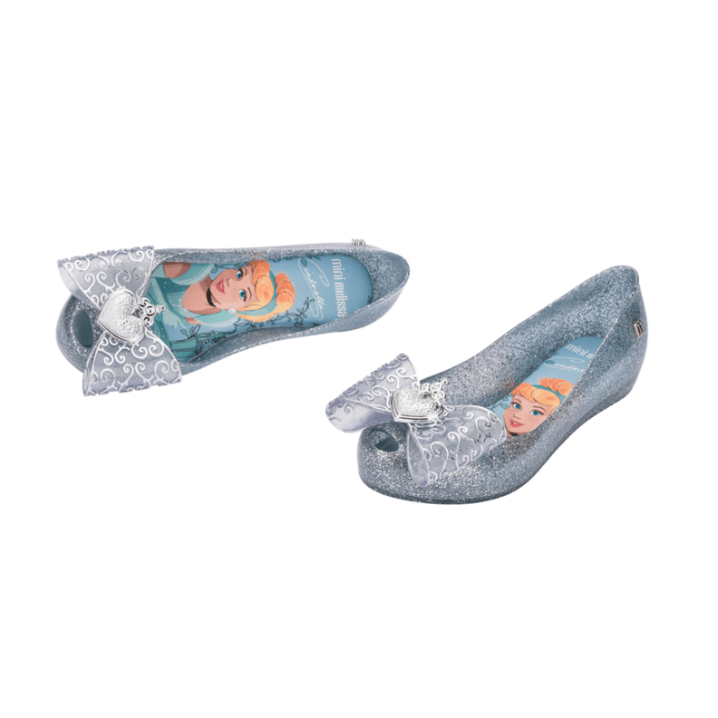 Ballerina Mini Melissa Ultragirl+ Disney Princess Infantil Azul Glitter-1