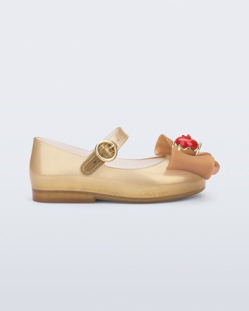 Ballerina Mini Melissa Sweet Love+Snow White Beige/Oro-0