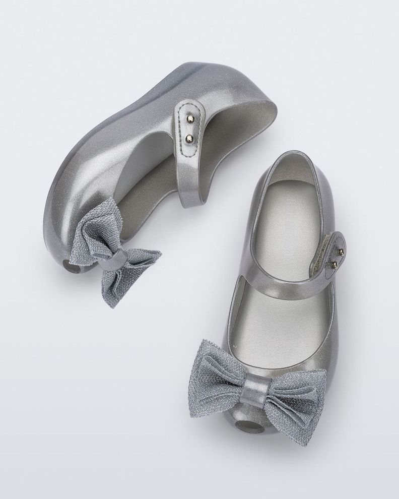 Ballerina Mini Melissa Ultragirl Sweet XII Plata Perlado-1