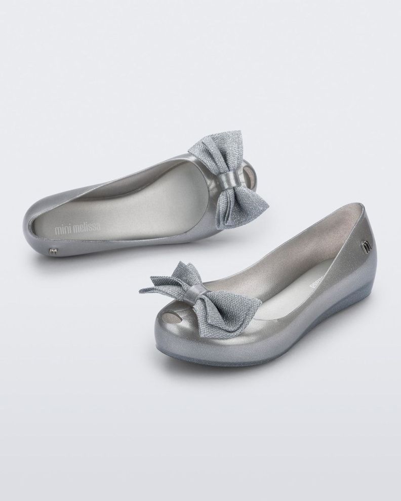Ballerina Mini Melissa Ultragirl Sweet XII Plata Perlado-3