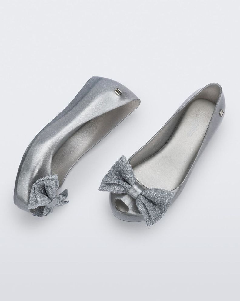 Ballerina Mini Melissa Ultragirl Sweet XII Plata Perlado-4