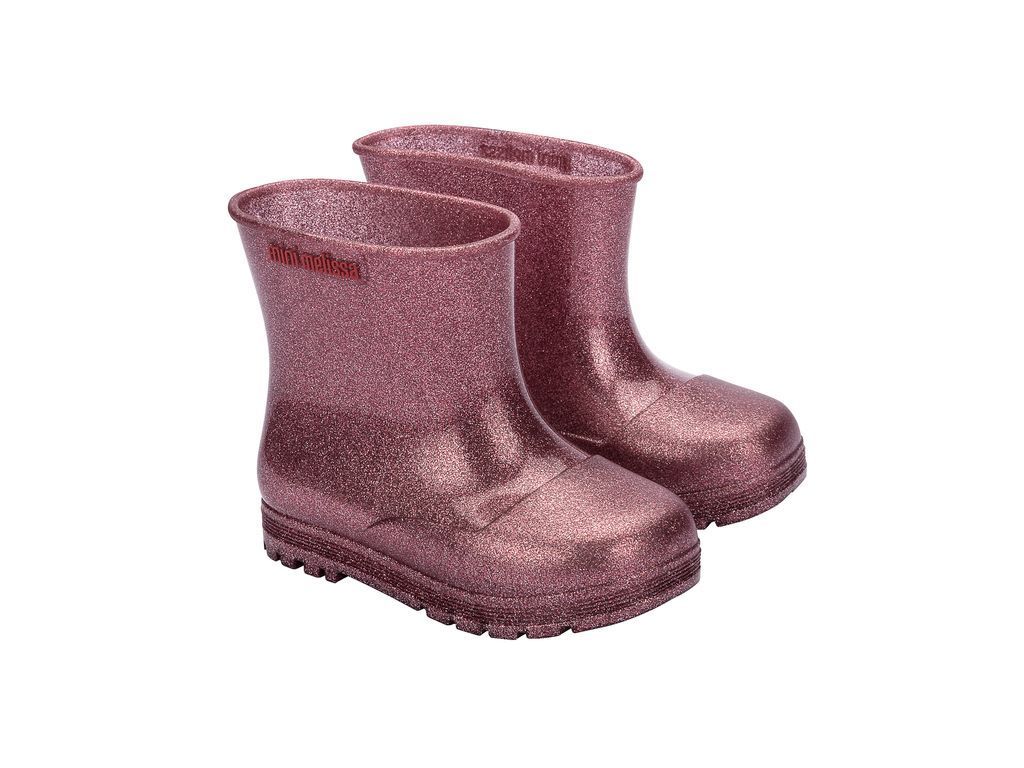 Botas de agua Bebé Welly Rosa Glitter Mini Melissa-2